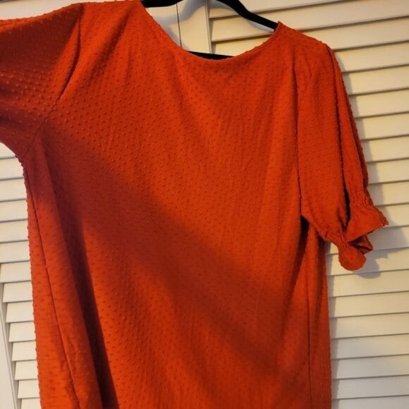 NWT Ava & Viv Orange Flowy Dressy Top, V Neck Sz 0X - Picture 6 of 9